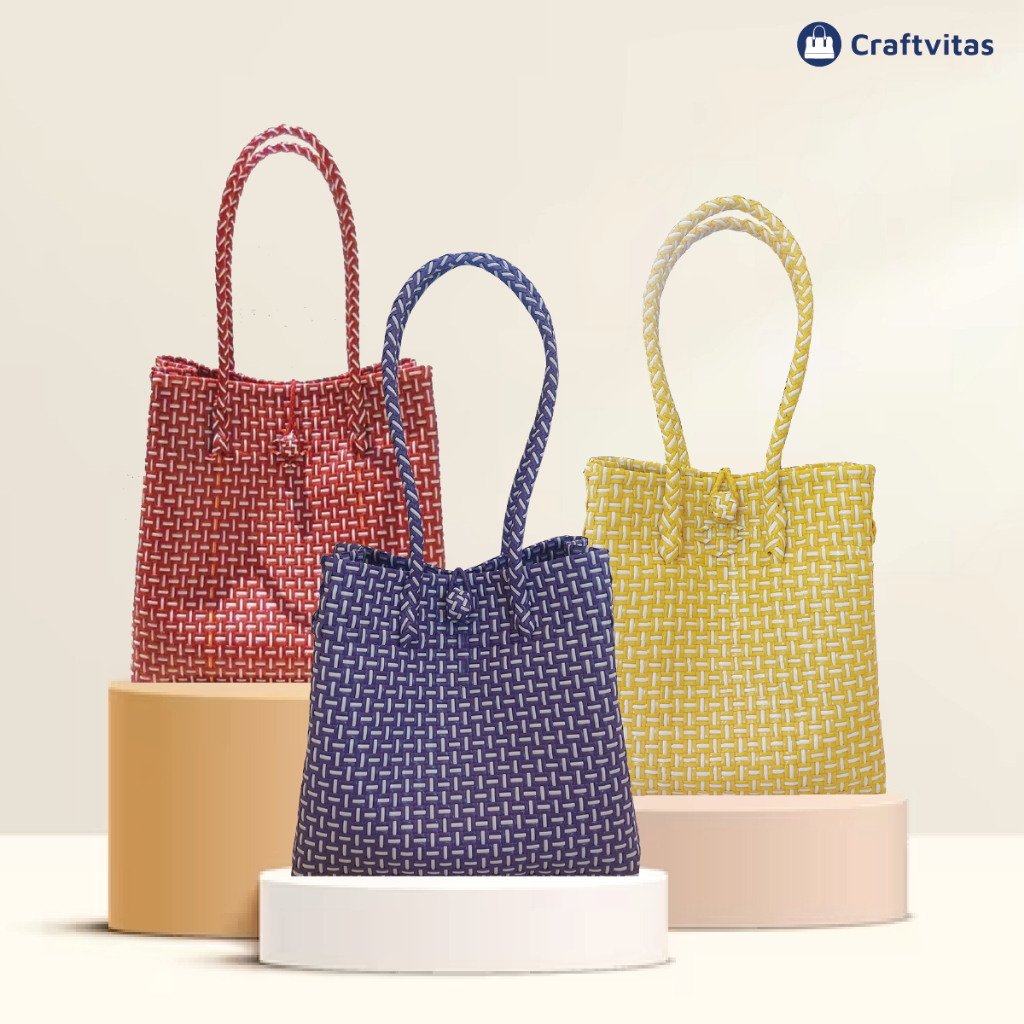 Tas Anyaman Hampers Rajut Jali  Handmade Bag Tas Jinjing Totte Wanita Murah Tas Pasar