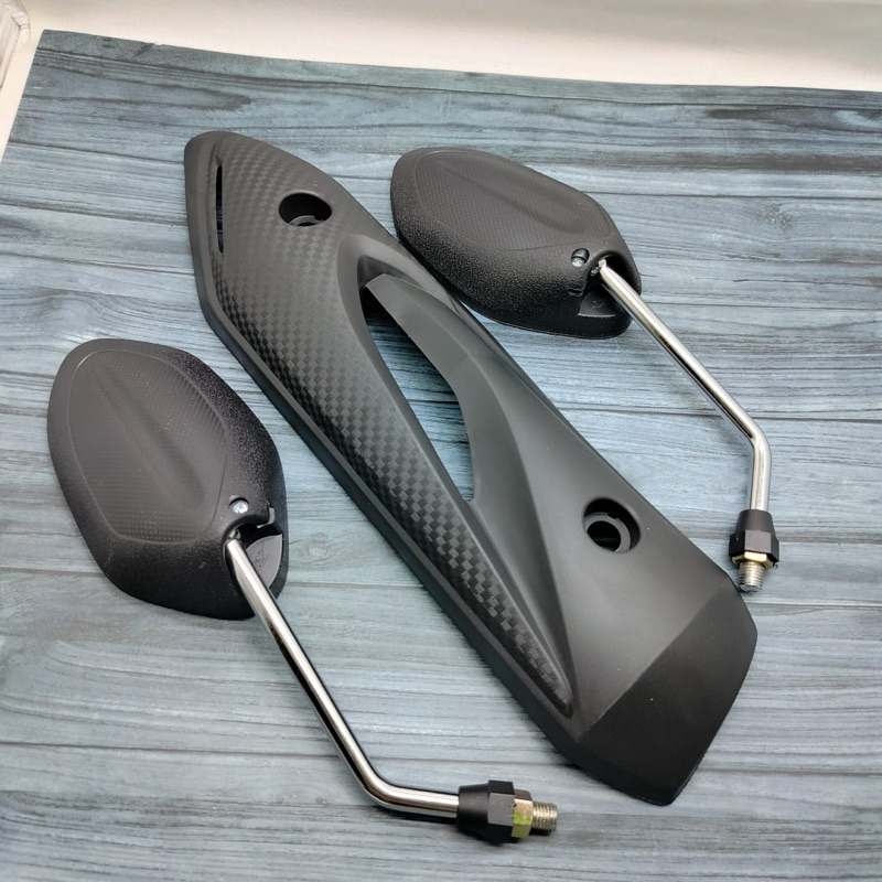 Tameng knalpot beat karbu+spion beat hitam standar ORI panjang beat 2008-2012