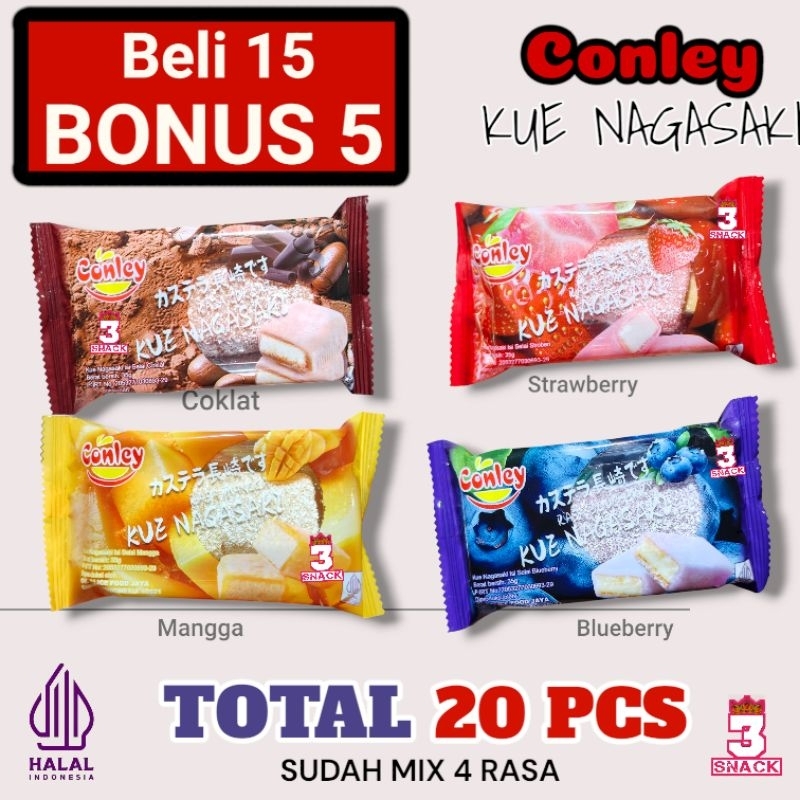 

LE KUE NAGASAKI & KUE SALJU MOCI VIRAL MIX RASA [ BELI 15 + BONUS 5 ]
