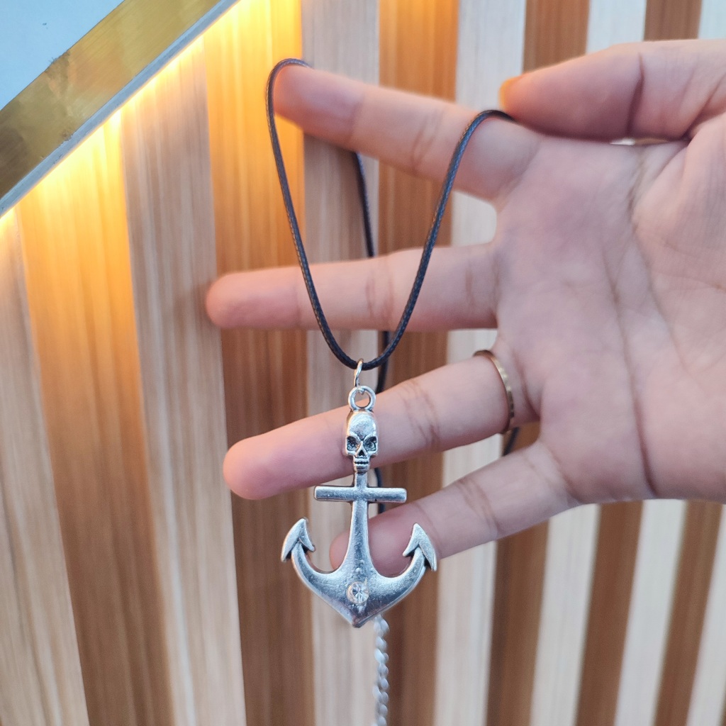 SB0590 Kalung Tali Hitam Beragam Liontin Cantik Dan Keren / Kalung Hitam Untuk Laki Laki / Kalung Ta