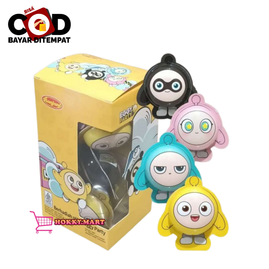 

[HOKKY]Ranjani Eggy Party Box lsi 12pcs Permen Lunak Rasa Stroberi Gummy Candy Strawberry Flavour Snack Cemilan Anak Halal