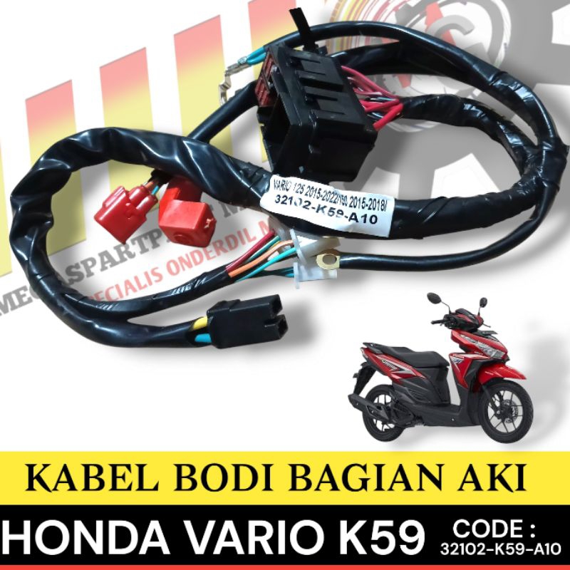 KABEL BODI BAGIAN AKI MOTOR VARIO 150 K59  CODE :32102-K59-A10