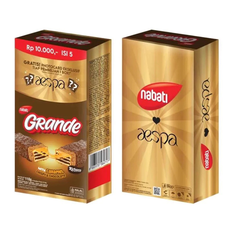 

Nabati Grande with Caramel Crispy & Chocolate (PACK) isi 5 pcs