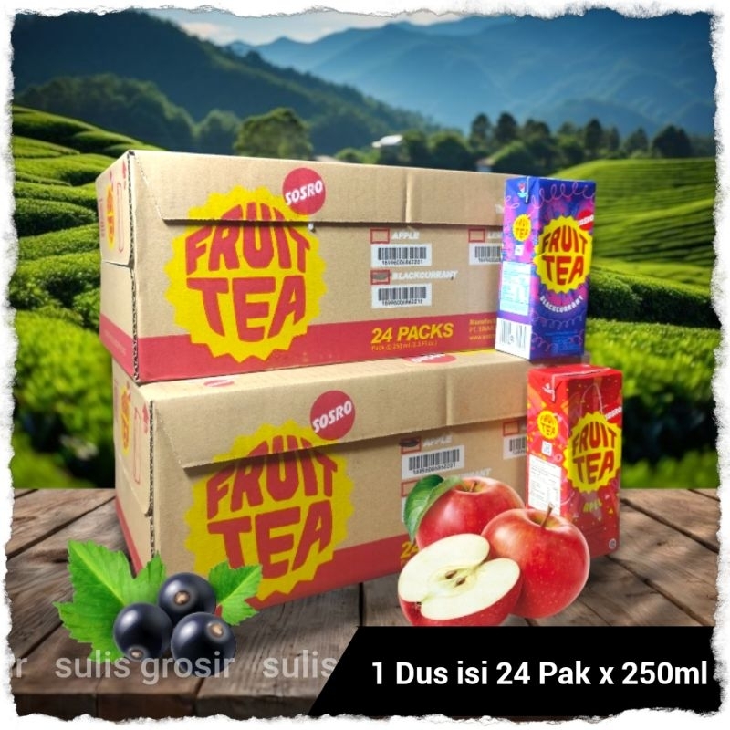 

Fruit Tea Sosro Apel dan Blackcurrant 1 Dus Isi 24 Pak x 250ml