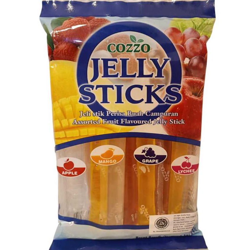 

COZZO Jelly Sticks 240g Konnyaku Jelly Zero Fat Assorted Jeli Agar Aneka Rasa Buah