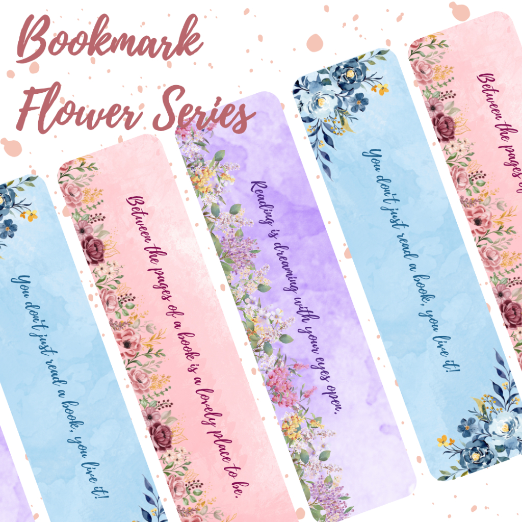 

Bookmark Flower Series | Pembatas Buku Estetik | Pembatas Buku Cantik | Bookmark Custom Nama