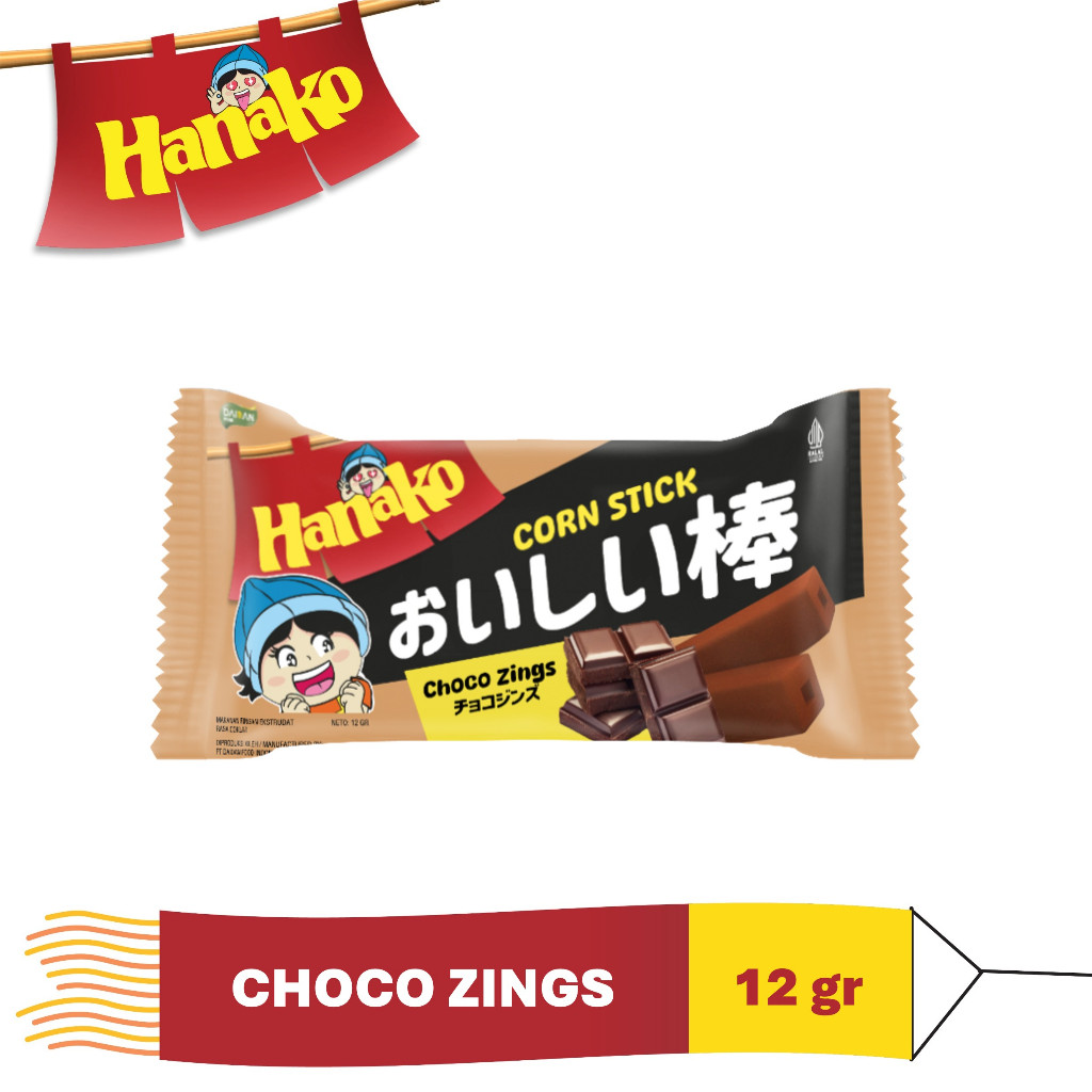 

Hanako Snack Corn Stick Choco Zings 12 gr