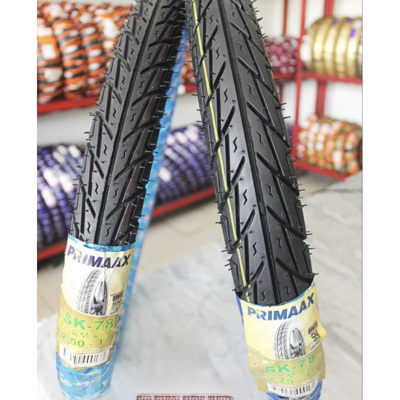 BAN SET PRIMAX SK78 SUPRA125/BAN LUAR KOMPLIT REVO ABSOLUT/BAN DEPAN BELAKANG JUPITER Z/BAN LUAR LEN