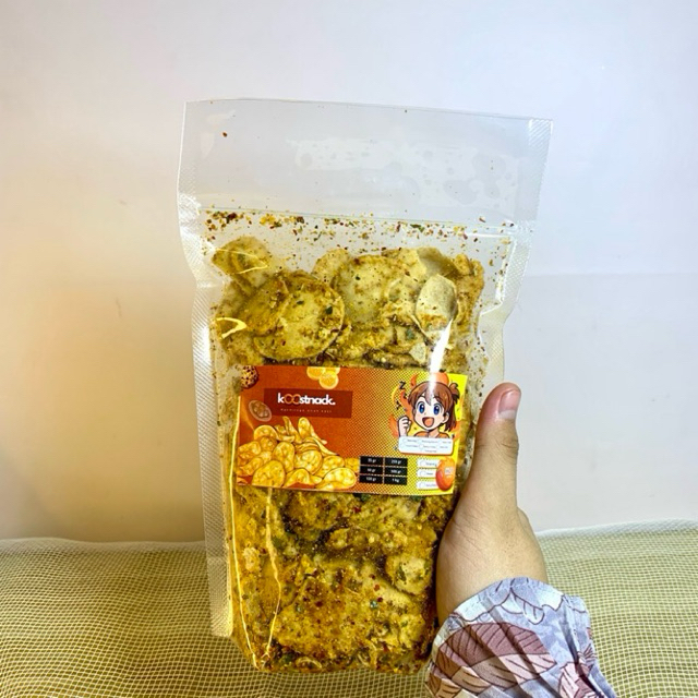 

Basreng Koin Pedas Gurih Daun Jeruk 120gr, 250gr, 500gr, 1000gr| Koostnack Cemilan Snack Food Goreng Makanan