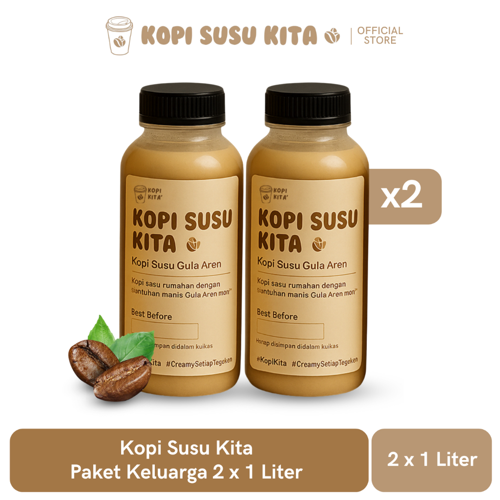 

Kopi Susu Kita - Paket Keluarga 2 x 1 Liter