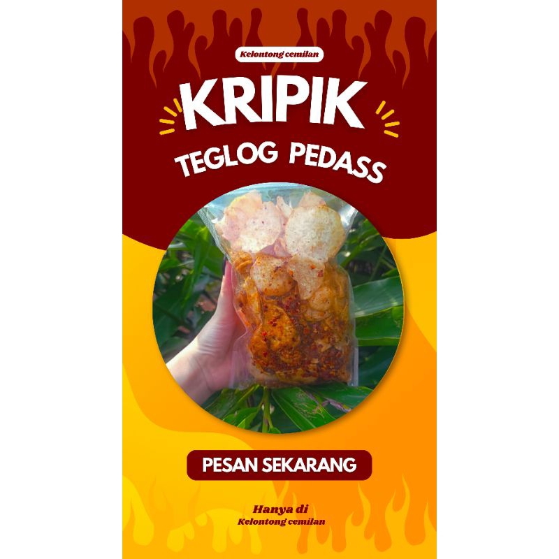 

Kripik Teglog Khas Pandeglang Rasa Pedass, renyah pisan ukuran 200 gram