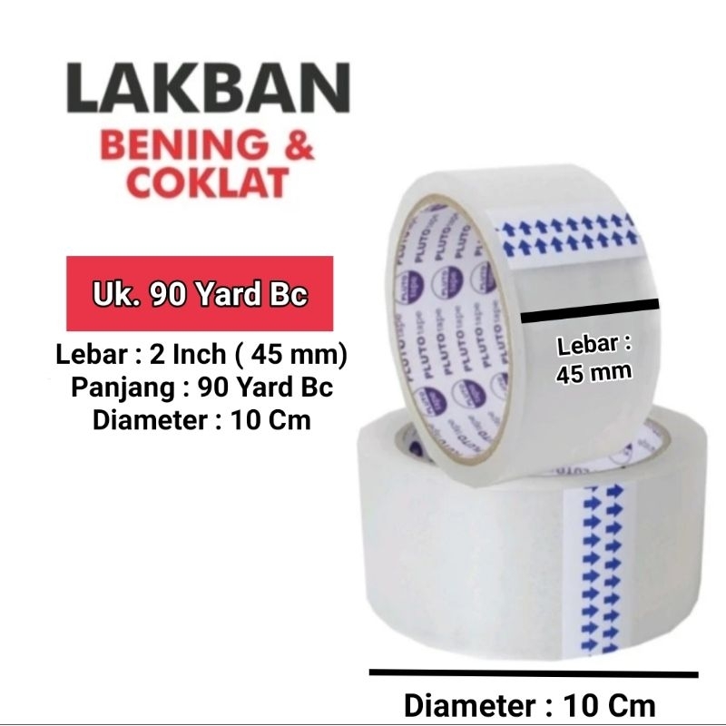 

Lakban Pluto opp tape 45 mm x 90 yard bc