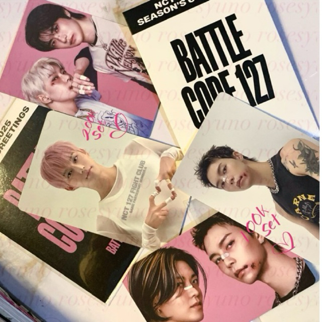 nct 127 random trading card season greetings 2025 jaehyun jungwoo doyoung djj jaedo pink johnyu john