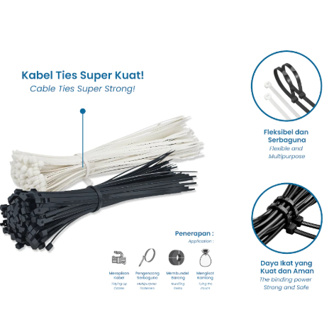 Kabel Ties / Cable Ties / Nilon Pengikat / Tali Ikat Visalux Nylon Kabel Ties 6" (150x2.5mm) (Visalu