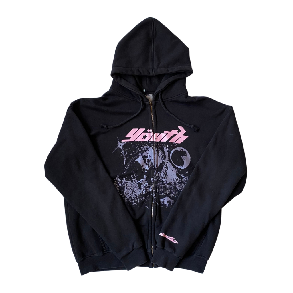 Zip Hoodie Black Youth By Roofair