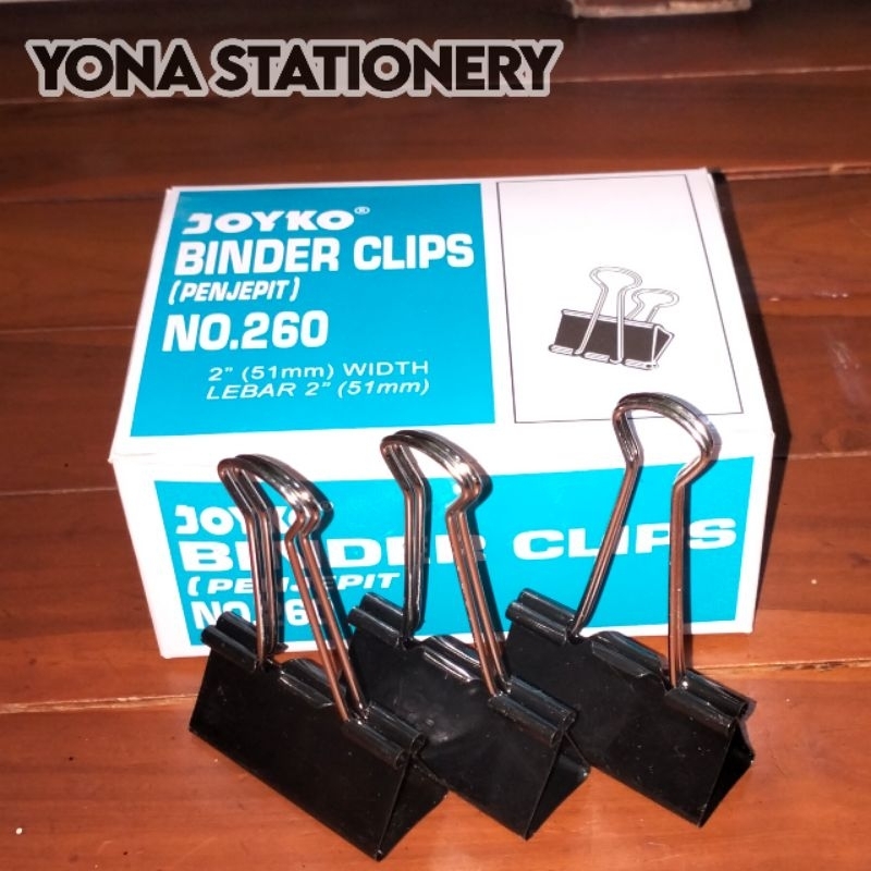 

Binder Clips Joyko No. 260 — Isi 12 Pcs (51 MM)