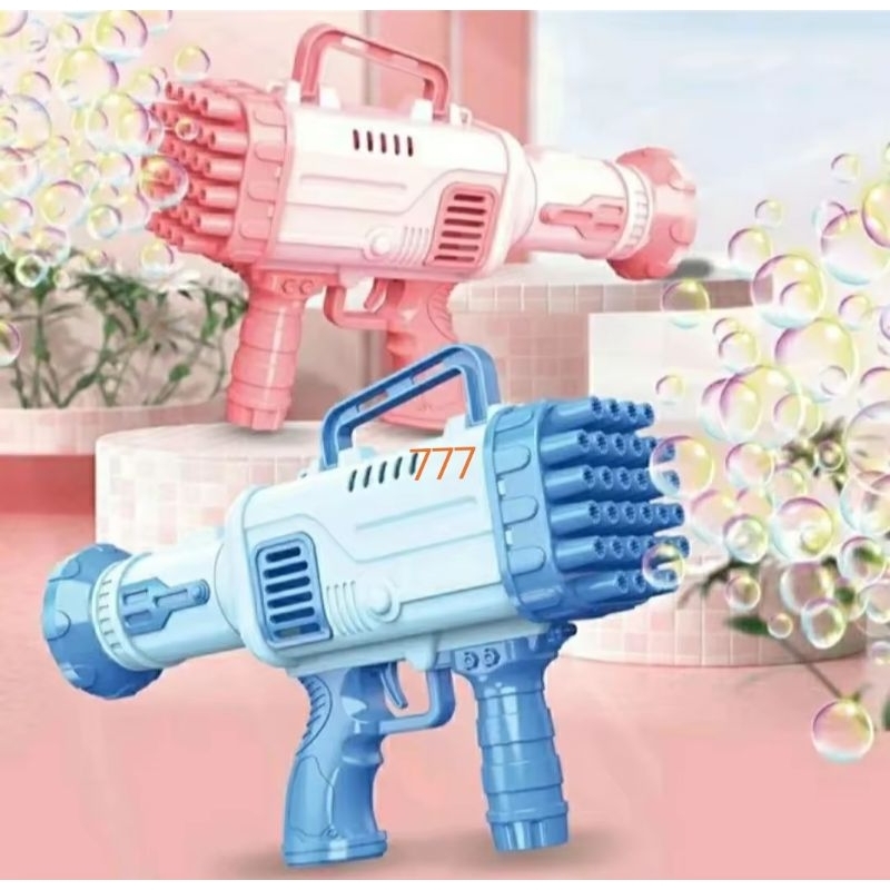 Mainan Pistol Anak Tembakan Gelembung Balon Ukuran Besar - Mainan Bubble Gun Elektrik 32 Lubang