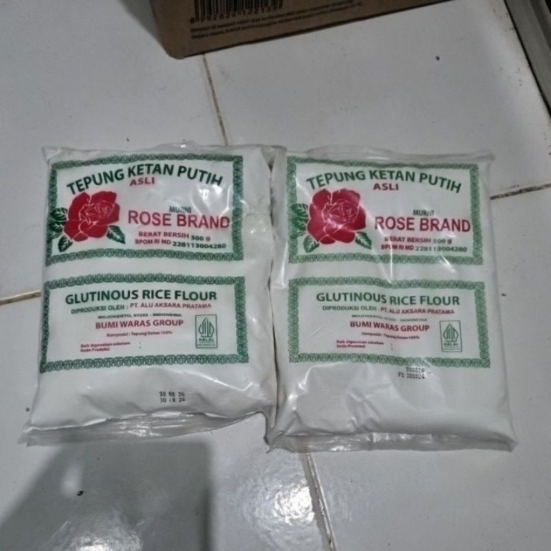 

Tepung ketan putih rose brand isi 500gr