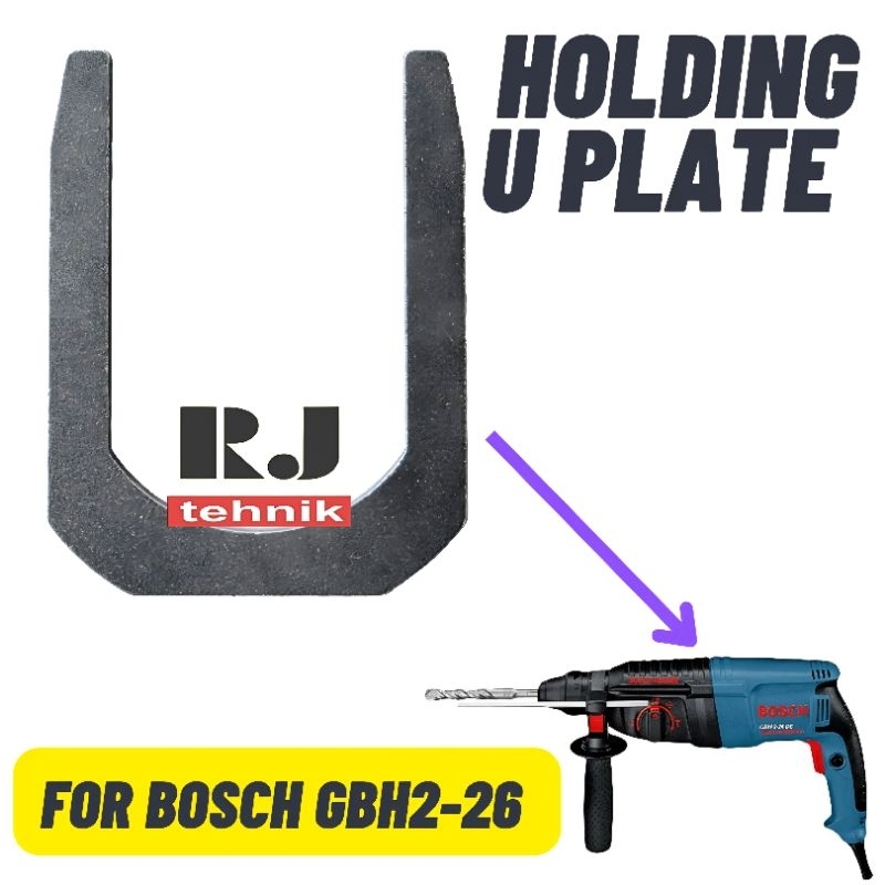 Bosch GBH226 DRE Plat U Holding U Plate Mesin Bor Bobok Beton GBH 226 DRE Spare Part Suku Cadang no 