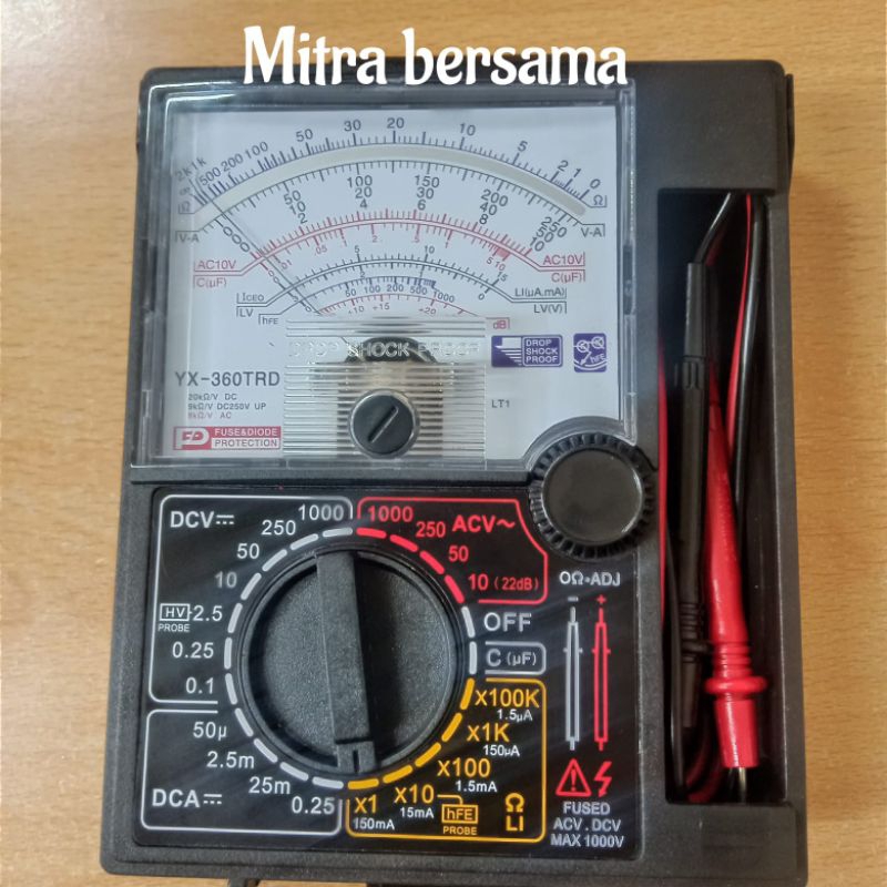 MULTITESTER AVOMETER MULTIMETER ANALOG SANWAI YX-360 TRD