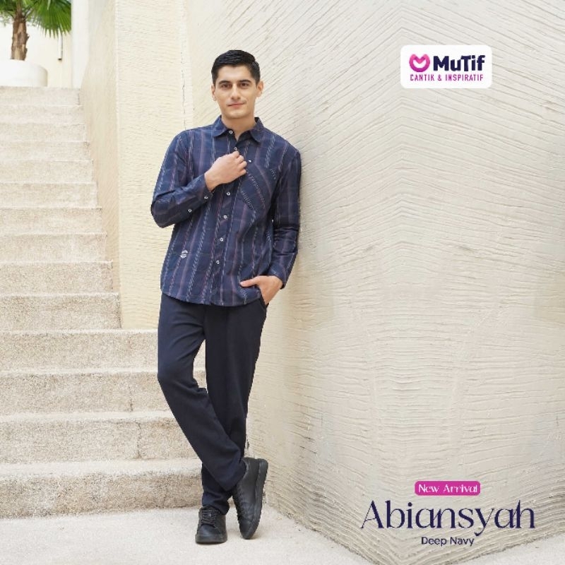 Koko Mutif Abiansyah Baju Koko Pria Lengan Panjang Dewasa Muslim Simple