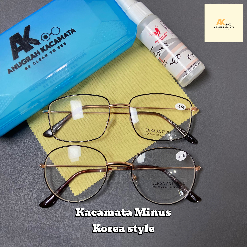 Kacamata Minus Korea Style Model terbaru Pria Wanita