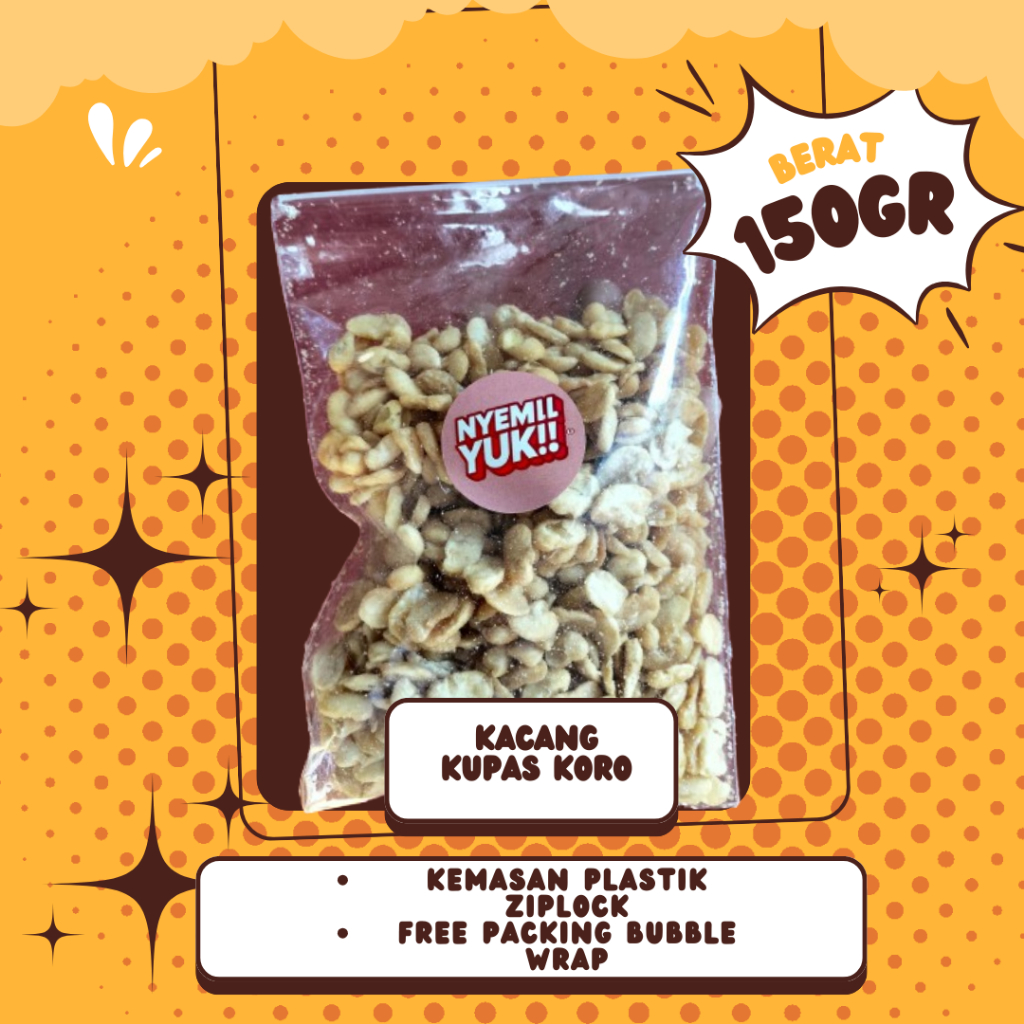 

Kacang Koro Kupas Asin Gurih 150gr | Camilan Renyah Cocok Buat Nyemil