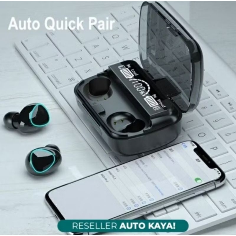 HEADSET TWS M10 HEADSET BLUETOOTH WIRELESS+ POWER BANK 3500 MAH