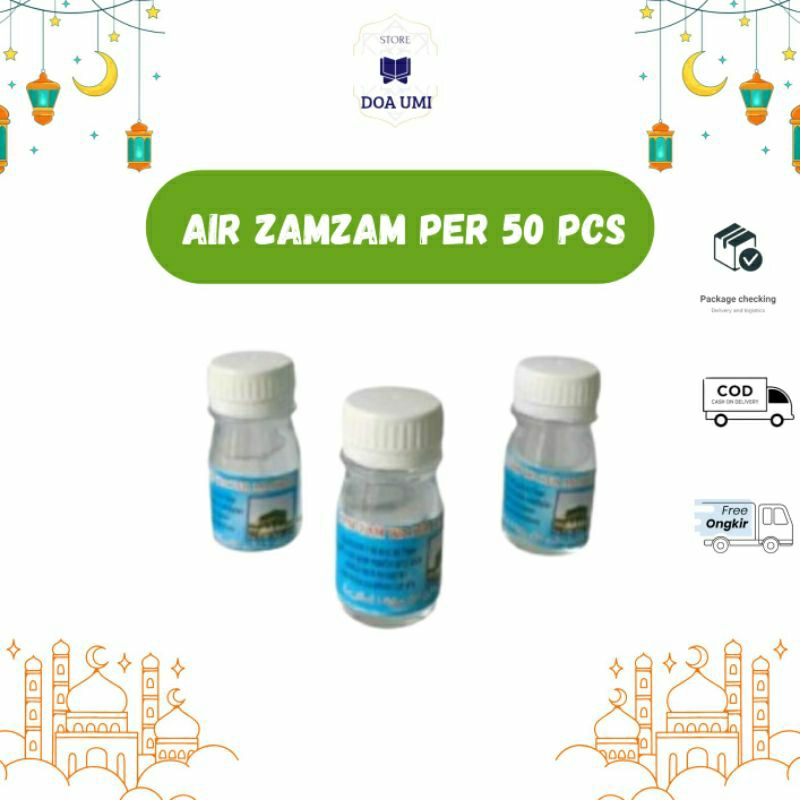 

Air Zamzam Kemasan Botol 50 ML Untuk Oleh Oleh Haji Umroh