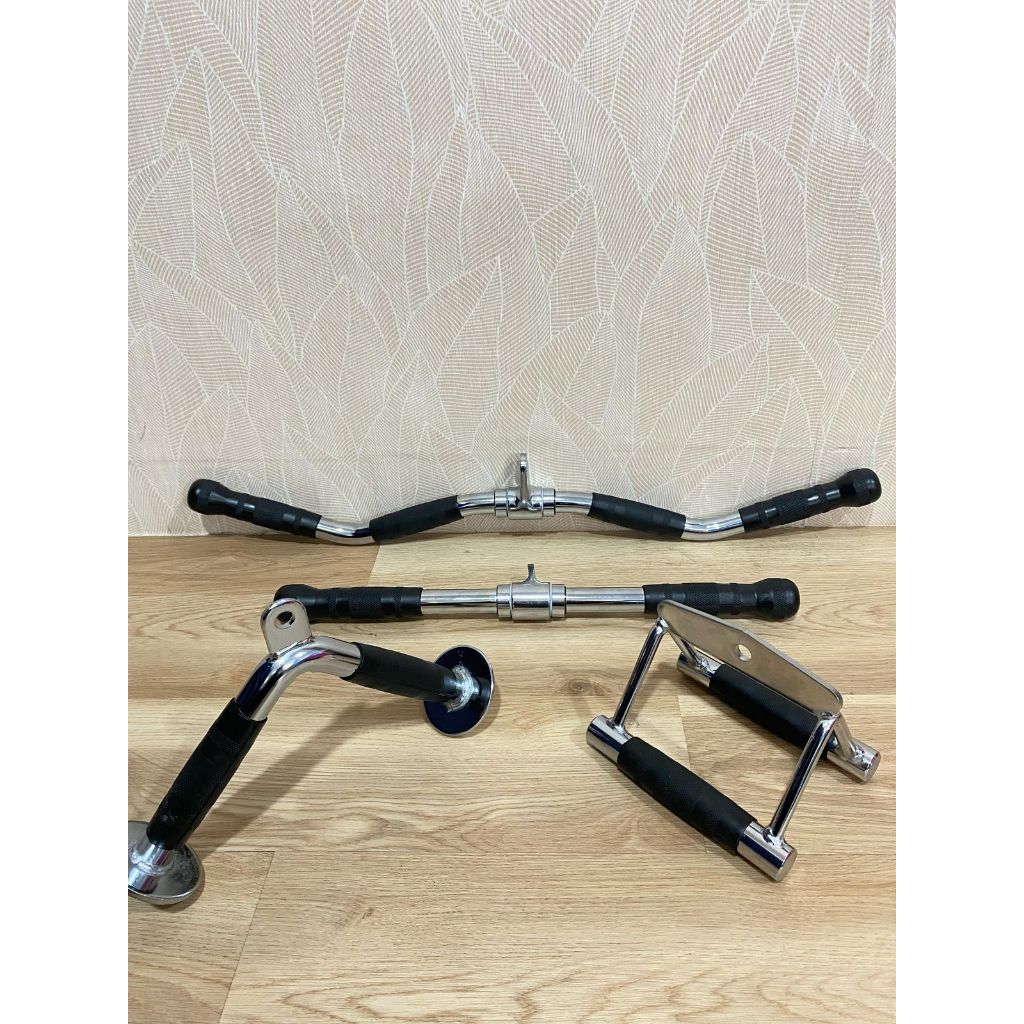 POTENCE Handle Dual Seated Row Handle Tricep Grip Gym Exercise Handles Pull Down Cable Attachement H