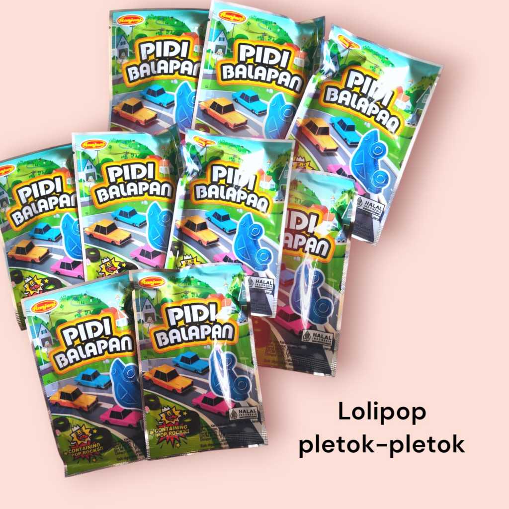 

(10 PCS) PIDI LOLIPOP BALAPAN - LOLIPOP BENTUK MOBIL BALAP