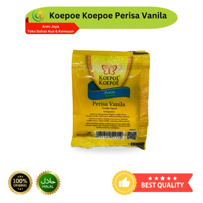 

Koepoe Koepoe Perisa Vanila Vanili Bubuk Vanely Crystal Sachet Renteng 2 Gram 10 Renceng Original