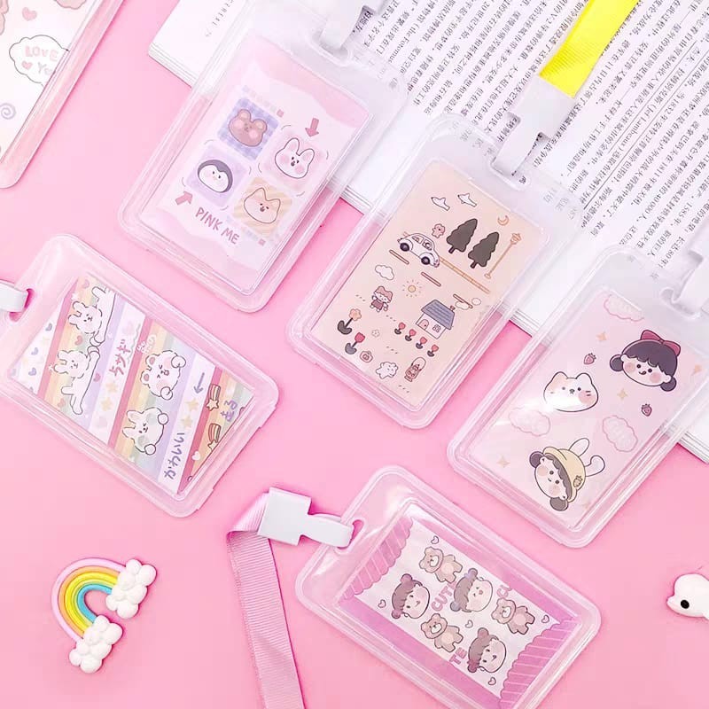 Name Tag Id Card Transparant Gantungan Kartu Nama Plastik - Name Tag