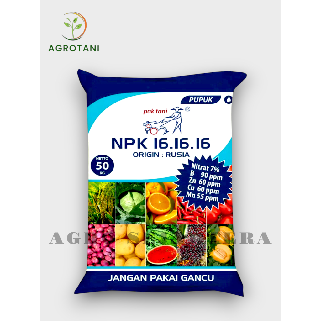 PUPUK NPK PAK TANI BIRU 161616 REPACK 1 KG