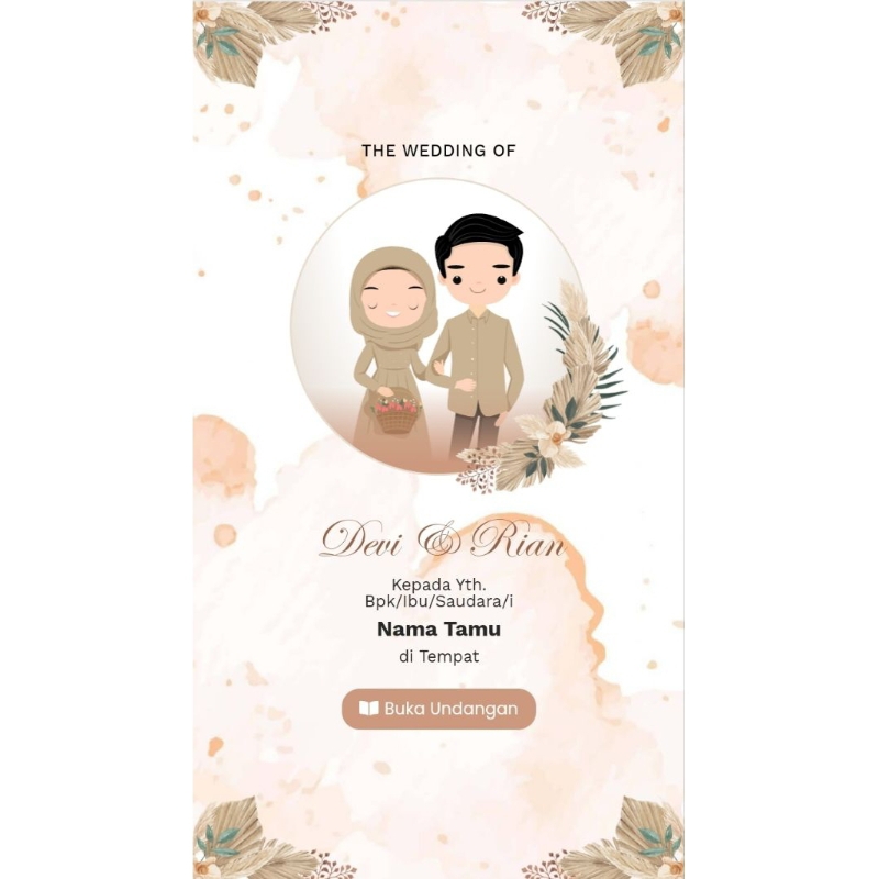 UW-001 | Tanpa Foto Undangan Digital website Popular Rustic