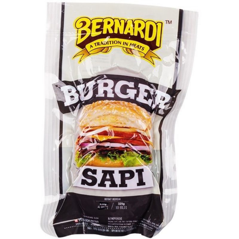 

bernardi burger sapi isi 10 pcs