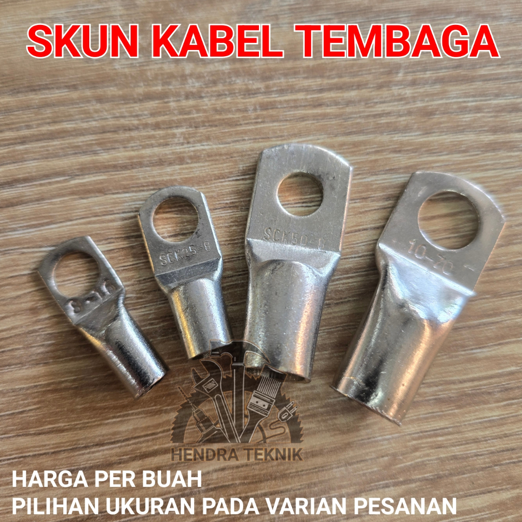 SKUN KABEL TEMBAGA 16mm 25mm 35mm 50mm TERMINAL KABEL COPPER ASLI CABLE LUG SCHOON