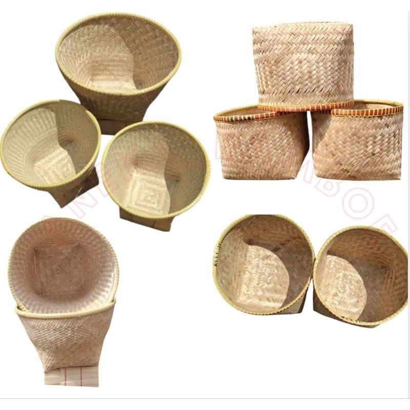 Tompo dingkul tompo jumbo dan wakul jumbo anyaman bambu