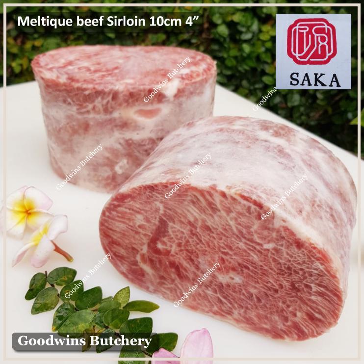 

Beef MELTIQUE SIRLOIN small roast cuts Australia SAKA frozen daging sapi meltik has luar Striploin New York Strip for Teriyaki Shabu2 Sukiyaki Saikoro Roast Schnitzel