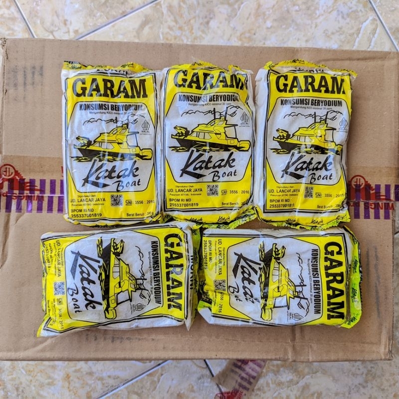 

PROMO 5 PCS GARAM KATAK BOAT KAPTEN 200GRAM/PCS HANYA 5.000 SAJA