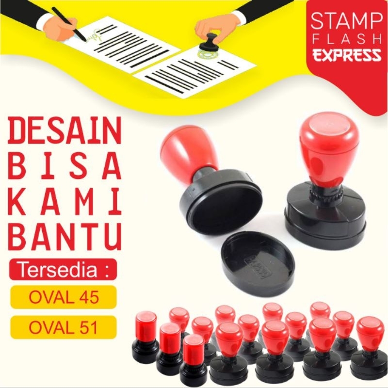

Stempel Flash Otomatis Model Oval Tinta Telah Diisi
