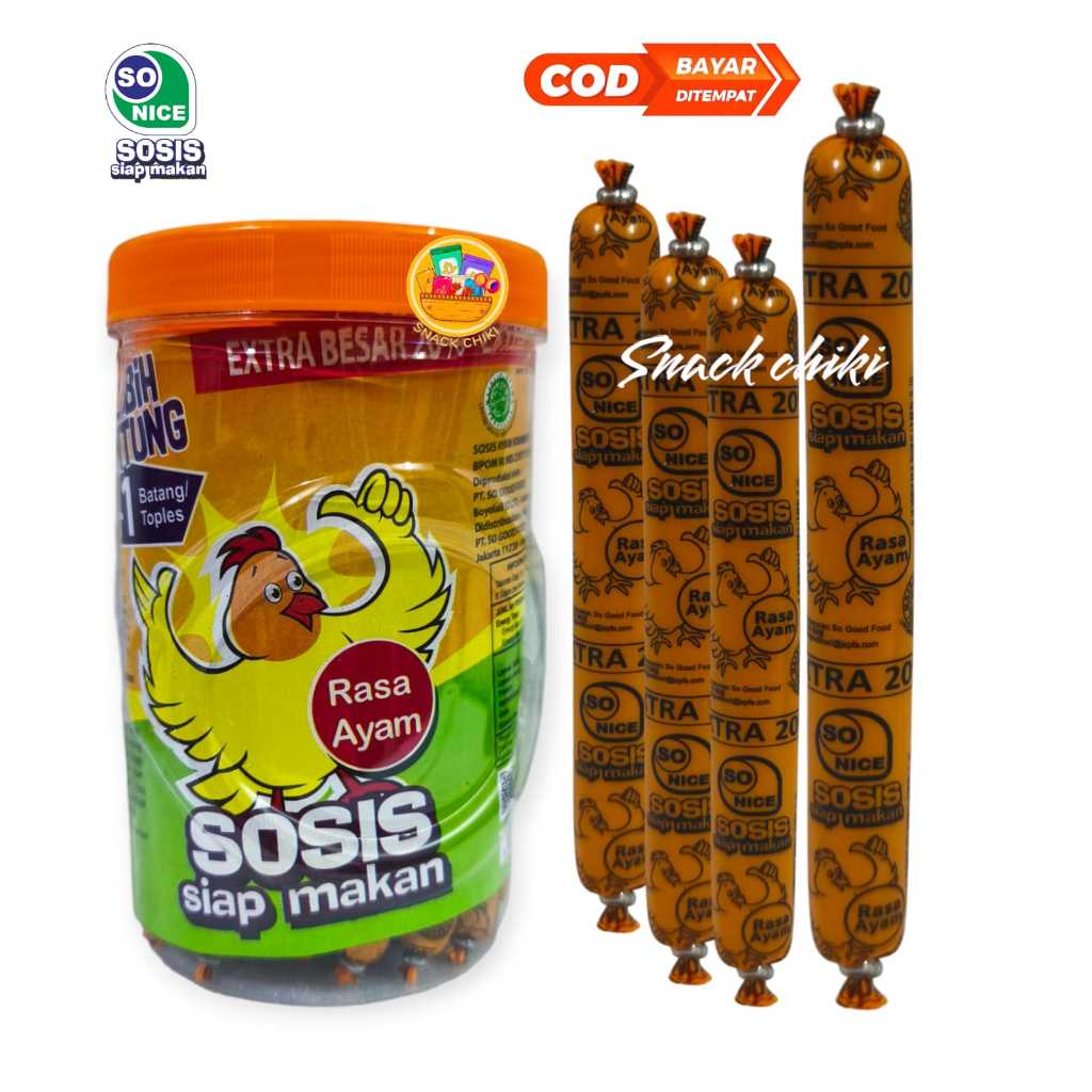 

SOSIS SONITE SIAP MAKAN RASA AYAM 1 TOPLES 24 PCS