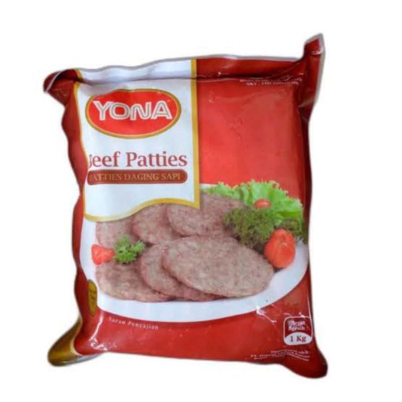 

YONA BEEF PATTIES / PATTIES DAGING SAPI 1KG ISI 20 DAGING