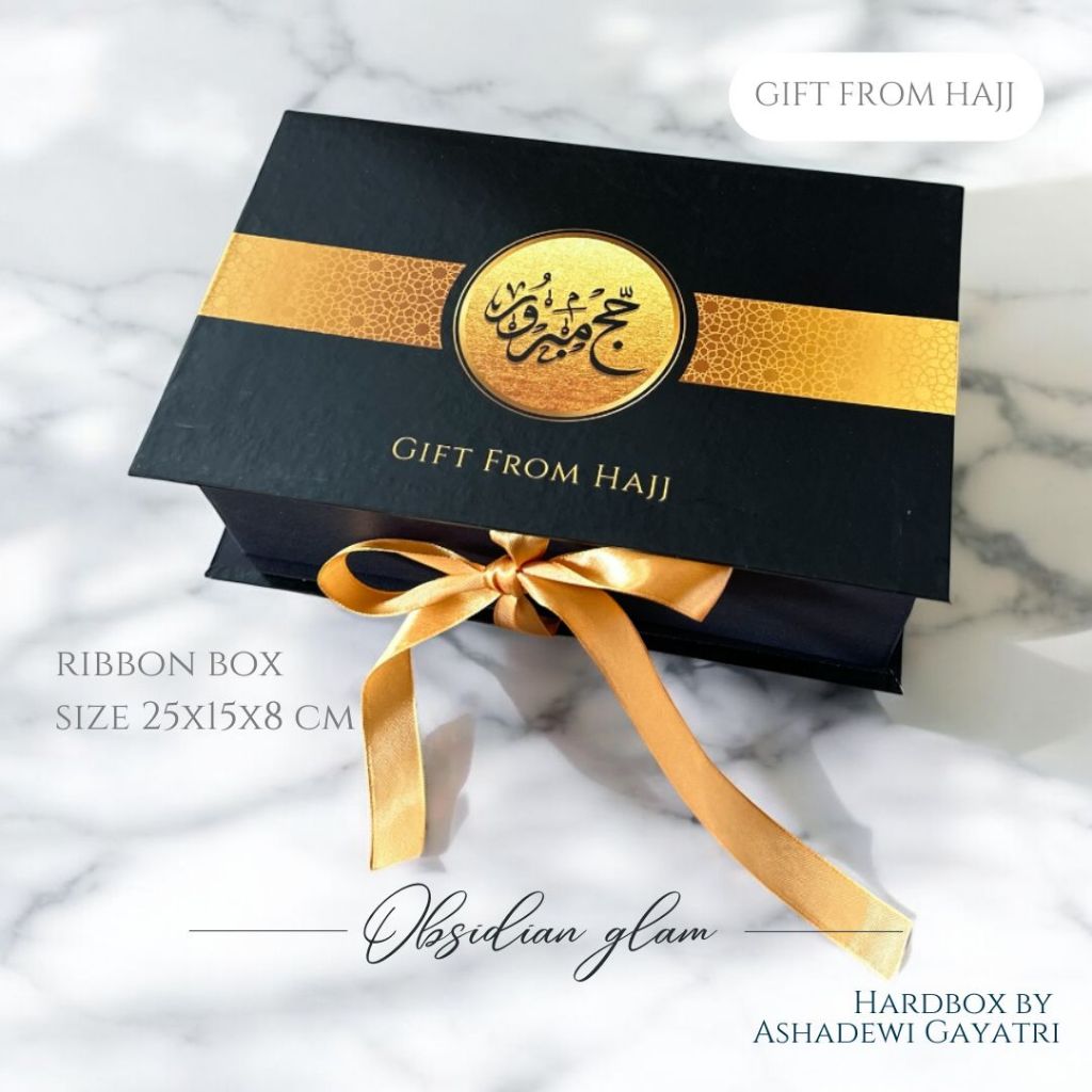 

HARDBOX BY ASHADEWI - HAJI DAN UMROH - OBSIDIAN GLAM - GIFT FROM HAJJ (25X15X8 CM) / BOX / HAMPERS
