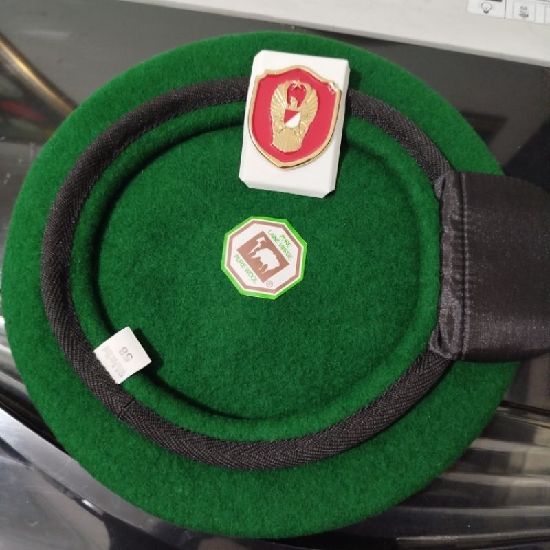 paket baret hijau tni ad ekapaksi dan emblem