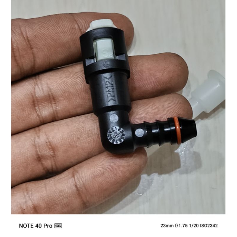 nepel konektor copcopan selang bensin 6mm bulat L elbow