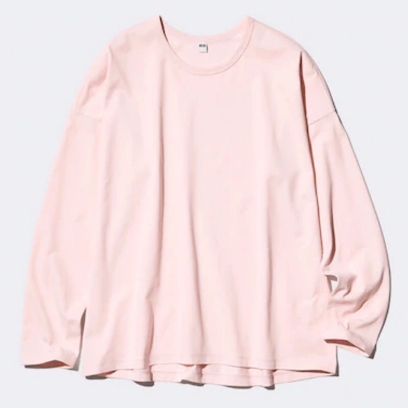 UNIQLO Women AIRism Cotton T-Shirt Kaos Katun Wanita Lengan Panjang