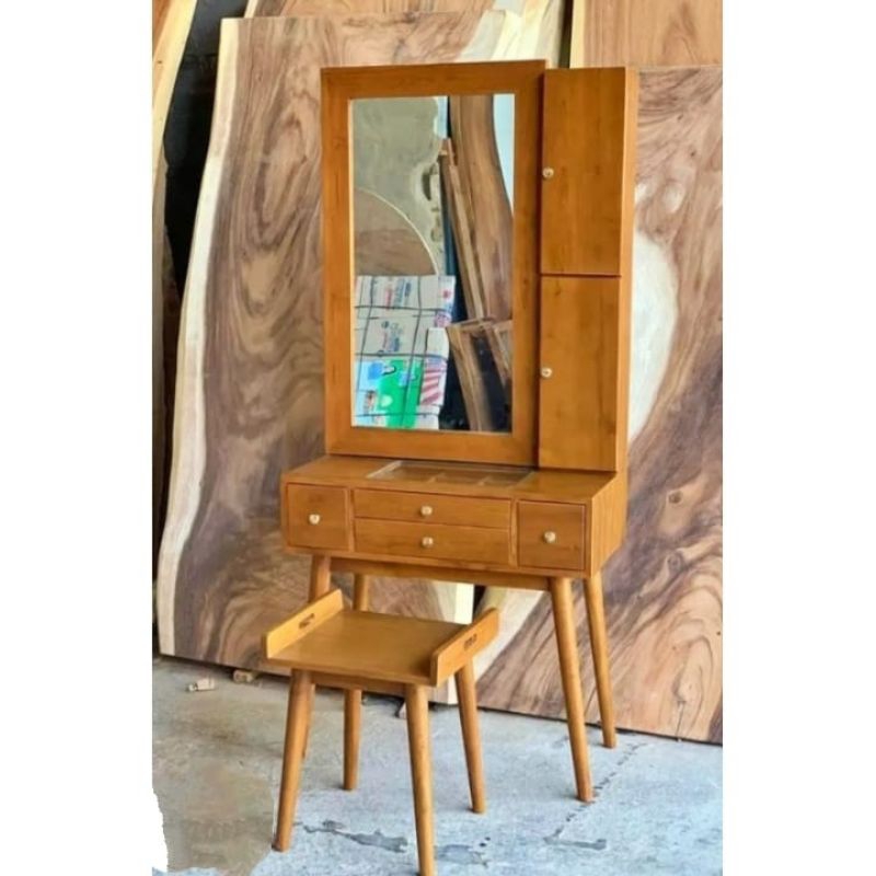 Meja rias sleding//Tolet retro kayu jati