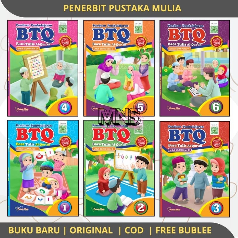 BTQ Baca Tulis Al Quran Untuk SD/ MI Kelas 1 2 3 4 5 6 KM Penerbit Pustaka Mulia