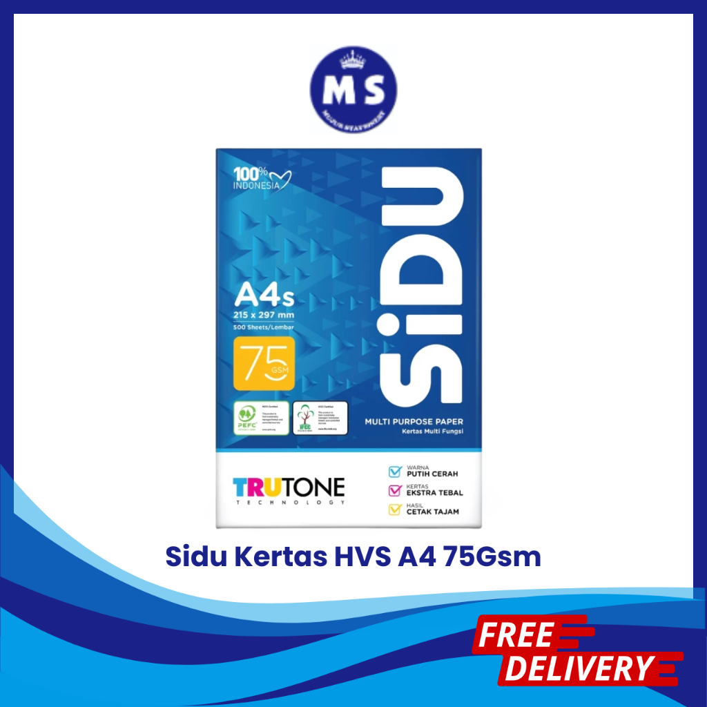 

KERTAS HVS SIDU SINAR DUNIA A4 75 GSM